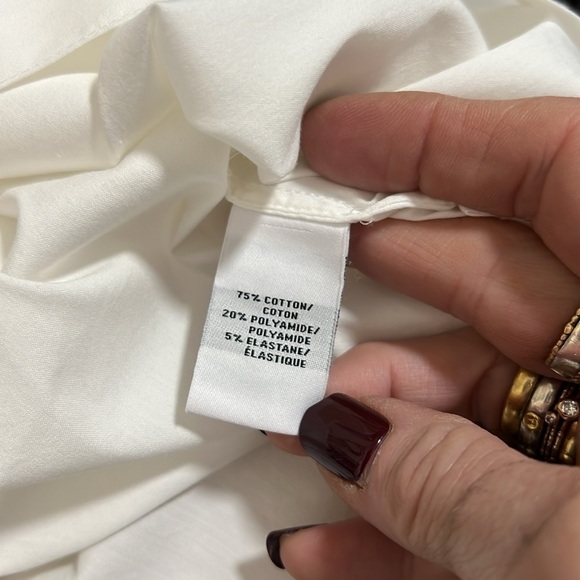 Lafayette 148 White Long Sleeve Button Down Button Accent Along Sleeve Size XS - Picture 12 of 13